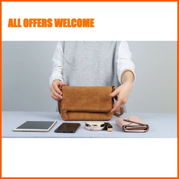 Vegan Leather Crossbody Bag with Adjustable Strap, Perfect for Daily Use - Picture 8 of 8